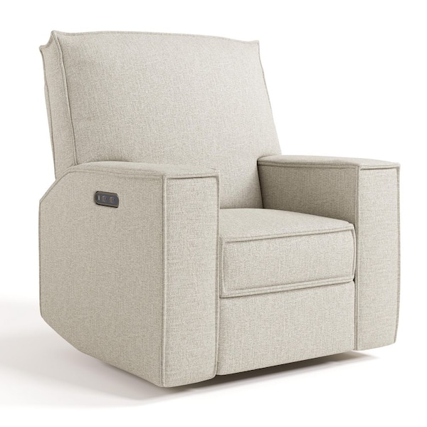 Texas Dune Basketweave Nursery Power Recliner Swivel Glider