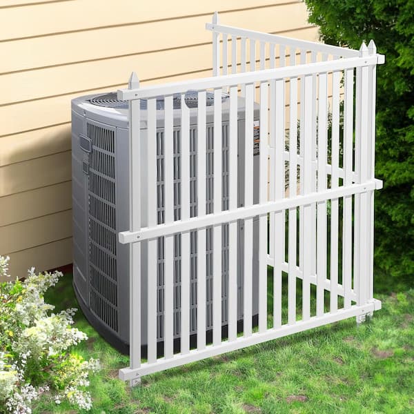 Vinyl Fencing For Air Conditioning VEVOR 48 In.W X 48 In. H Vinyl
