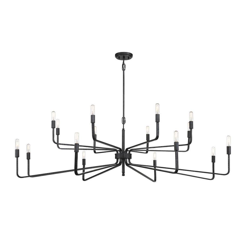 Salem 16-Light Forged Iron Double Tier Chandelier
