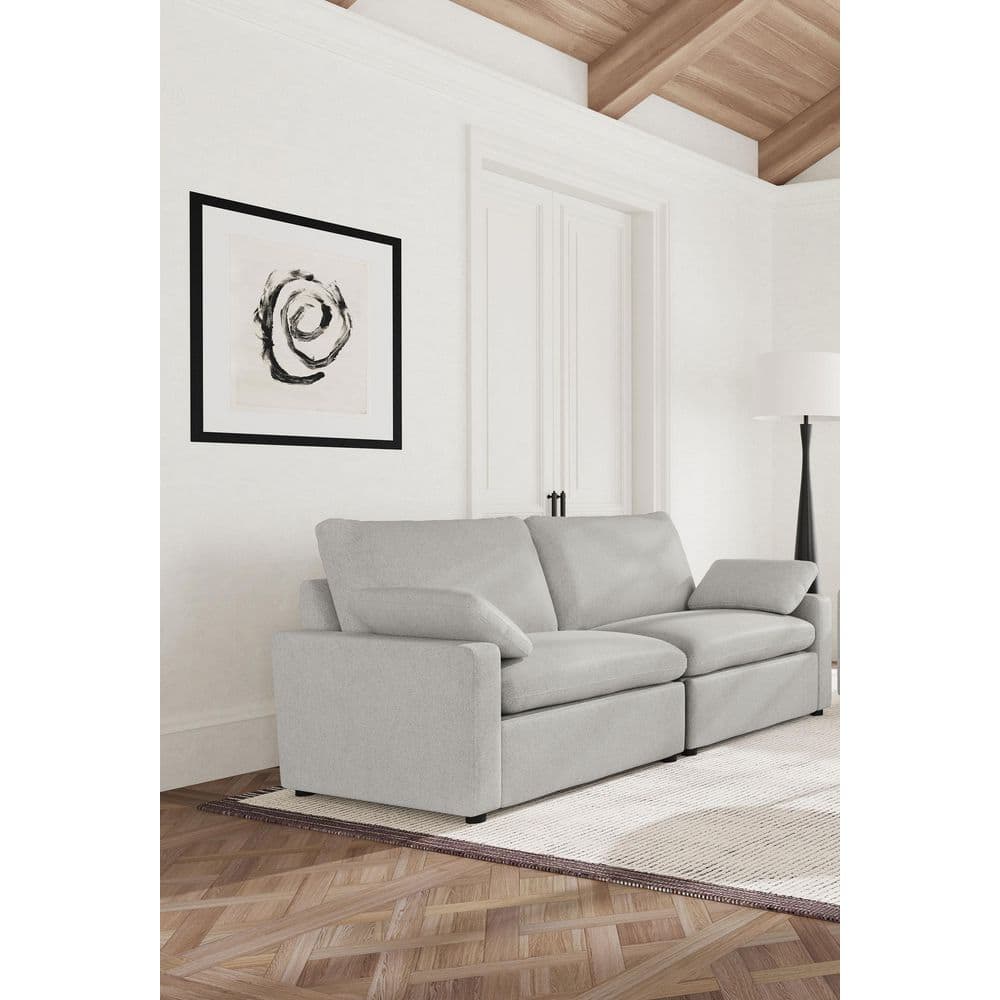 Collins Grey Fabric Upholstered Modular Power Recliner Loveseat price history on PriceWatchPro