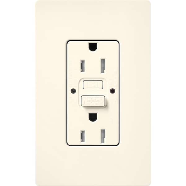 Claro 15-Amp Tamper Resistant Duplex Receptacle, Biscuit (SCR-15-GFST-BI)