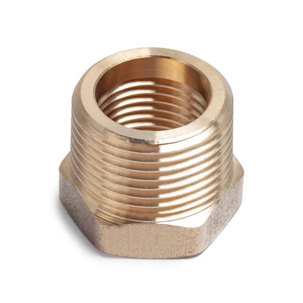 BRASS HEX BUSHING REDUCING NPT THREADS PIPE FITTING 3/8 MALE X 1/4 FEMALE QTY 25 