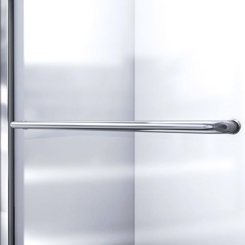 Infinity-Z 48" Satin Black Semi-Frameless Sliding Shower Kit