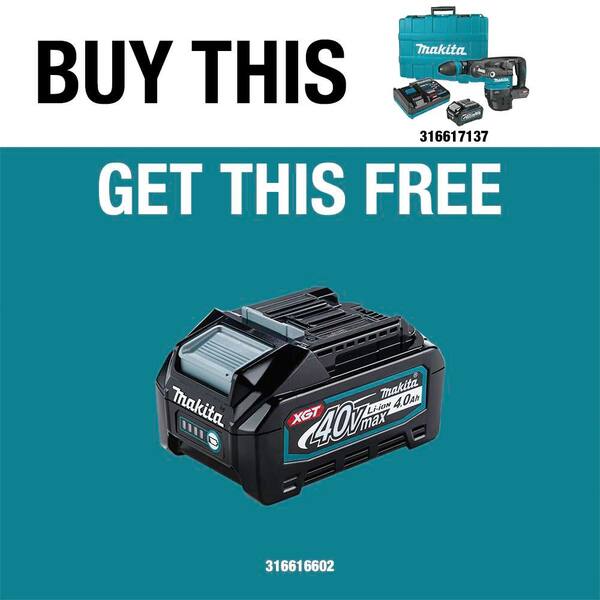 40V max XGT 19-1/2 in. Brushless Cordless 15 lbs. AVT Demolition Hammer Kit, AWS Capable (4.0 Ah)