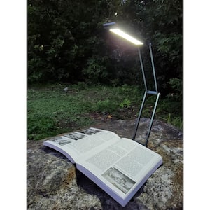 Wireless Integrated LED 8.25 in. Dark Gray with Foldable Construction