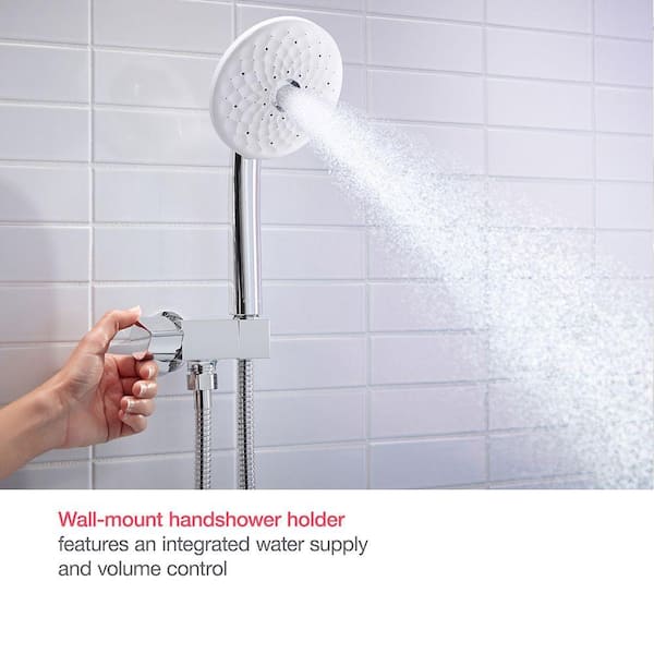 KOHLER Exhale Supply Elbow with Bracket and Volume Control, Polished Chrome
