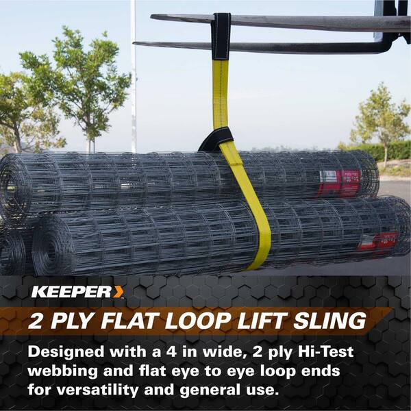 Keeper 2 in. x 12 ft. 1 Ply Lift Sling with Flat Loop 02616 - The Home Depot