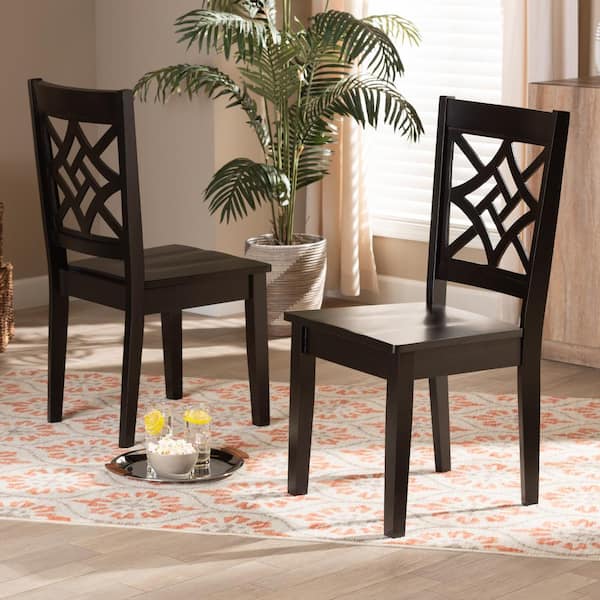 Nicolette Dark Brown Dining Chair (Set of 2)