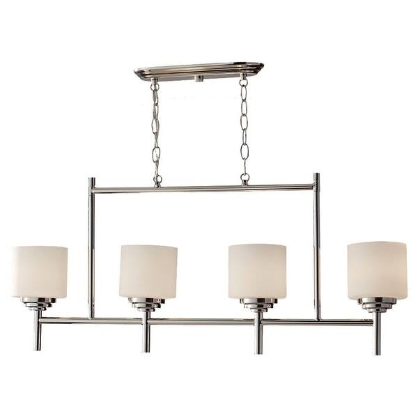 Generation Lighting Malibu 4-Light Brushed Nickel 1-Tier Chandelier