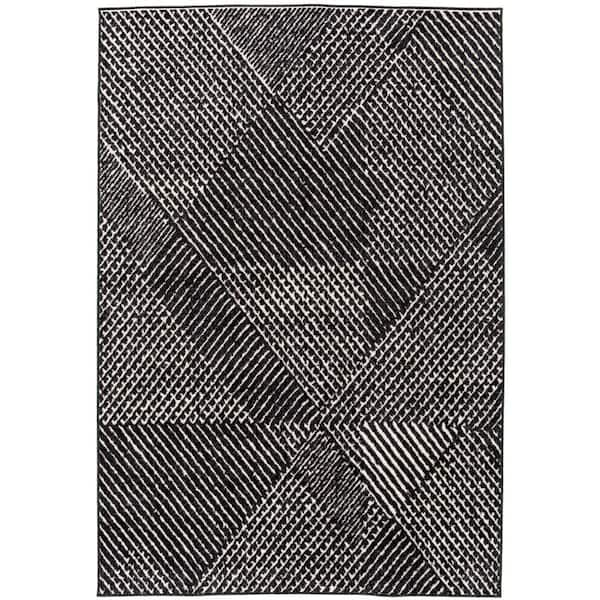 BALTA Whitaker Charcoal 5 ft. x 7 ft. Abstract Area Rug