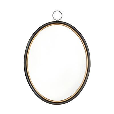 Medium Oval Black Classic Mirror (24 in. H x 17.25 in. W)