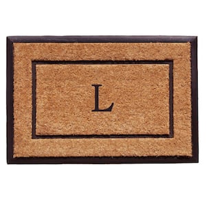 The General Monogram Doormat, 18" x 30", Letter L