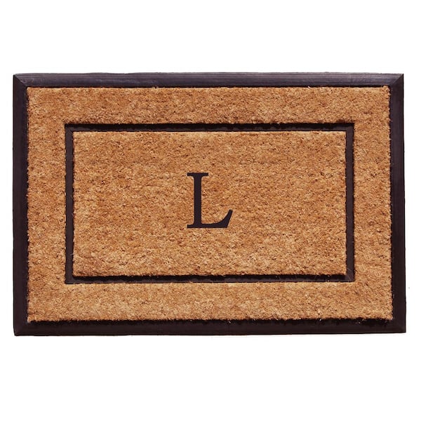 Calloway Mills The General Monogram Doormat, 18" x 30", Letter L