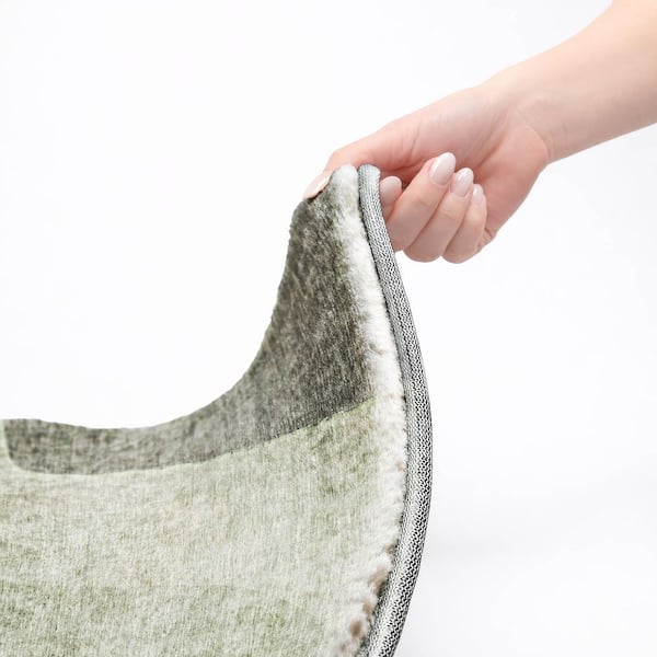 Dream Shag Premium Machine Washable Abstract ADS696 Green 8 ft. x 10 ft. Area Rug