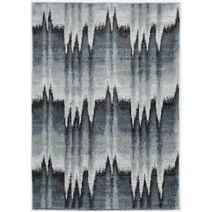 Rue Blue/Ivory 5 ft. x 8 ft. Ombre Bohemian Area Rug