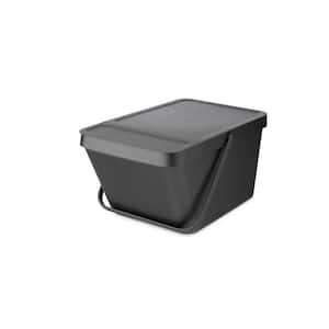 Sort and Go Stackable 5.3 Gal. (20 l) Gray Plastic Recycling Bin
