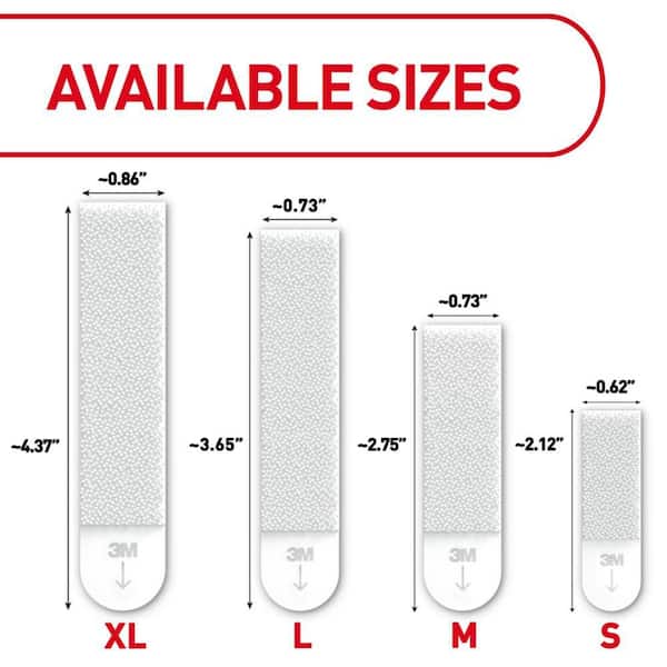 Command - 20 lbs. XL Heavyweight Picture Hanging Strips, White, Damage Free Decorating, 8 Pairs
