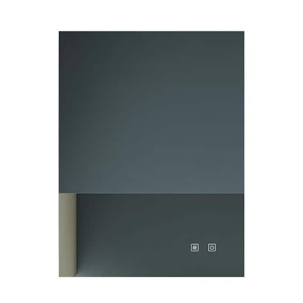 36 in. W x 28 in. H Rectangular Frameless Wall Mounted Led Classy Bathroom Vanity Mirror in Silver with Dimmable Touch