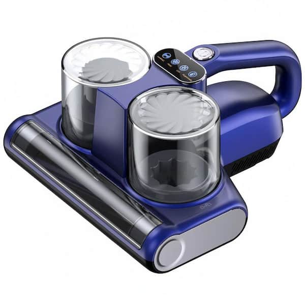 Bagless Corded Dual-Cup HEPA Filter Handheld Vacuum for Mattresses, Sofas, Linens in Purple with UV-C Light