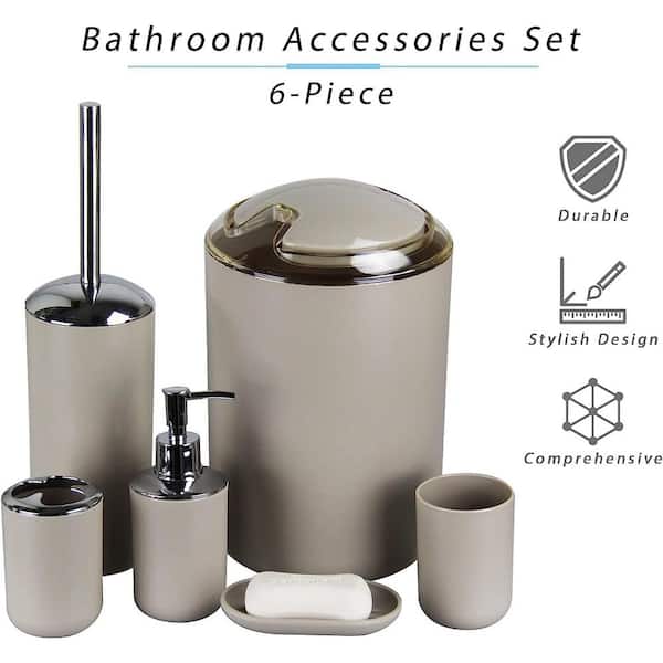 Bathroom Accessories Set Amara Amber Small Bathroom Decor Ideas –  BigProStore