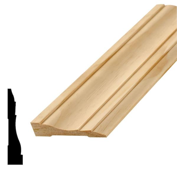 Alexandria Moulding LWM 361 11/16 in. x 3-1/2 in. Pine Wood Casing Molding