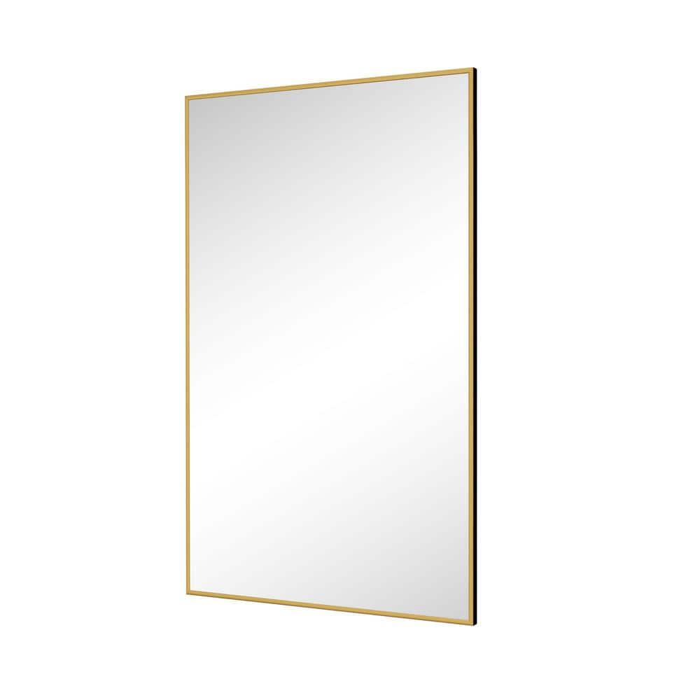 24" x 36" Black Metal Framed Rectangular Vanity Mirror