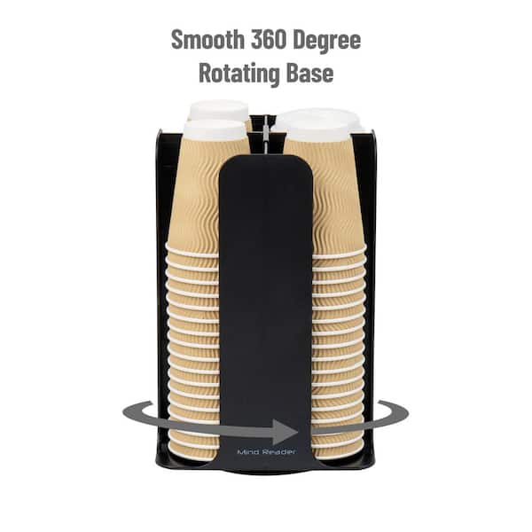 Mind Reader Mind Hot Cup Sleeve Dispenser - Spring Loaded Dispensing - 50 Cup Capacity - Black - Plastic - 1 Each Mind Reader Mind Hot Cup Sleeve Dispenser - Spring Loaded Dispensing - 50 Cup Capacity - Black - Plastic - 1 Each