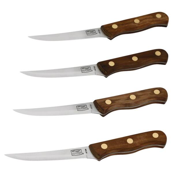Chicago Cutlery Walnut Tradition 5 in. stainless steel full tang steak knife  4-piece set B144 - The Home Depot