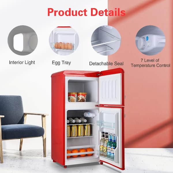 3.5Cu.Ft Compact Refrigerator Mini Fridge with Freezer, 2 Door 7