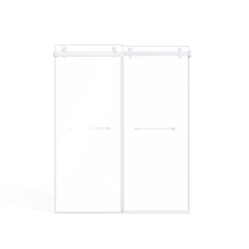 60 in. W x 75 in. H Double Sliding Frameless Shower Door in Chrome with Double 5/16 in. (8mm) Tempered Glass price history on PriceWatchPro