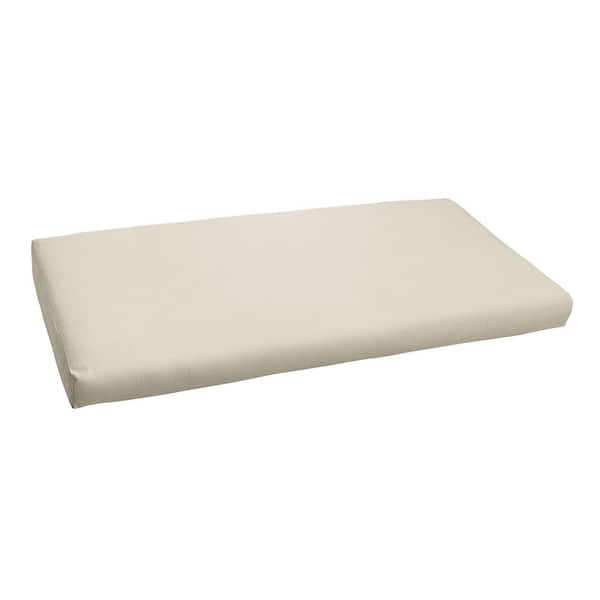 1101Design 60 x 19 Indoor/Outdoor Round Front Bench Cushion in Sunbrella Canvas Cloud