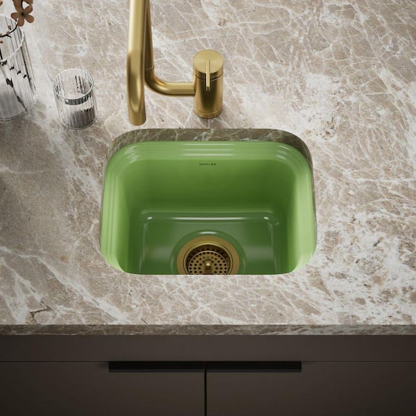KOHLER Northland Cast Iron 15 in. Undermount Bar Sink in Fresh