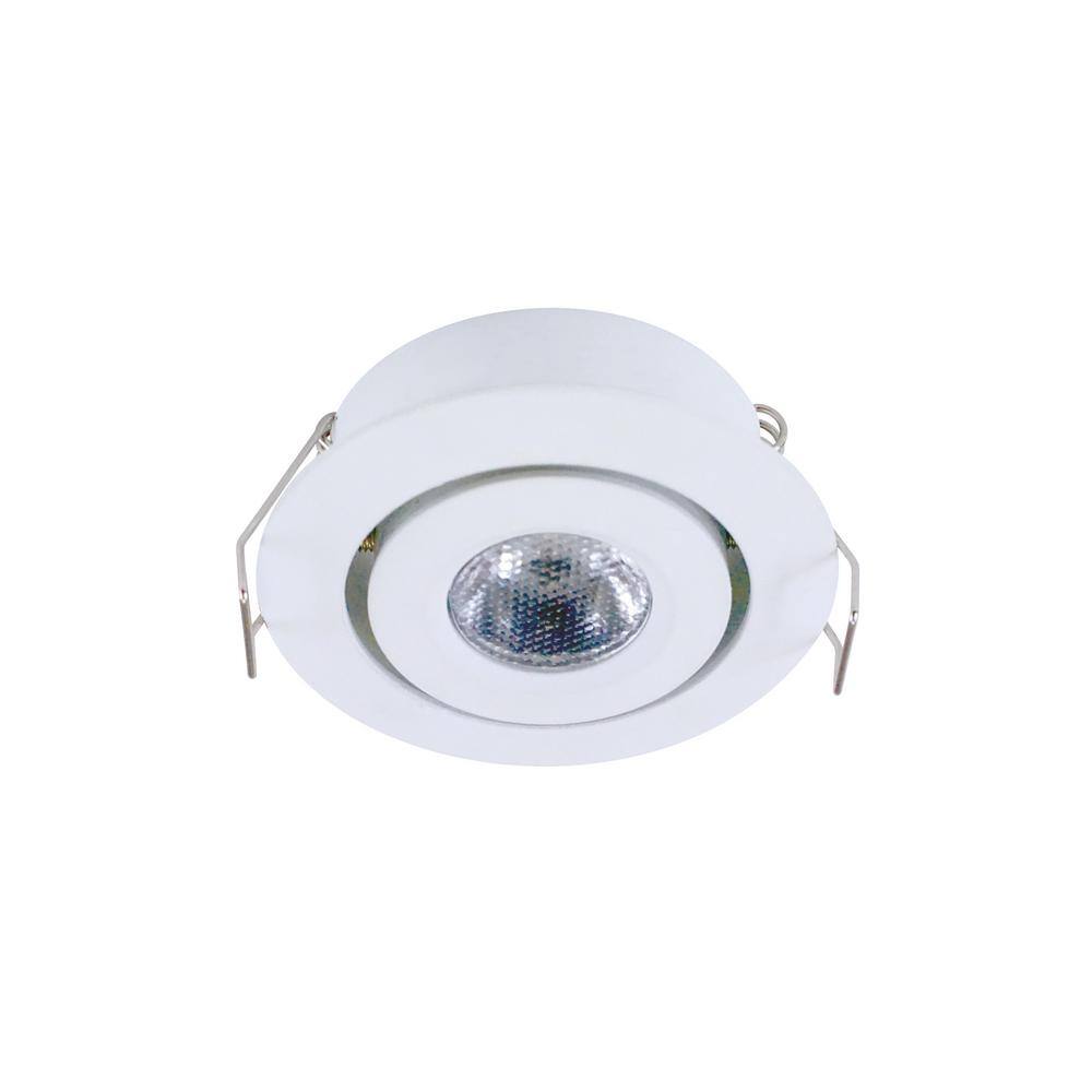 Matte White 2-Inch Swivel Recessed LED Puck Light