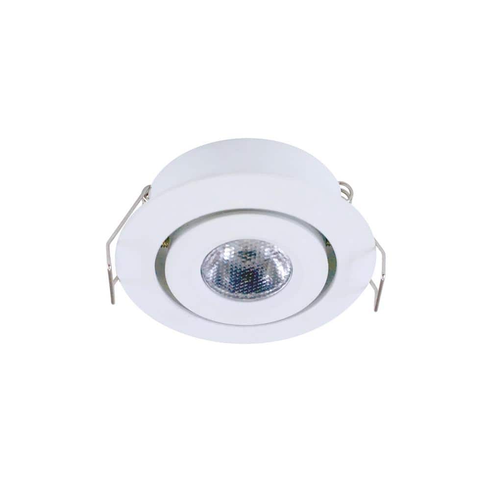 Matte White 2" Swivel Recessed LED Puck Light