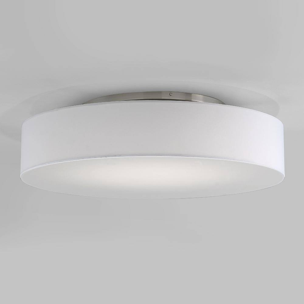 Manhattan Elegance 26" LED Drum Semi-Flush Mount in Brushed Nickel
