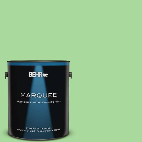 BEHR MARQUEE 1 gal. #440B-4 Cool Aloe Satin Enamel Exterior Paint & Primer