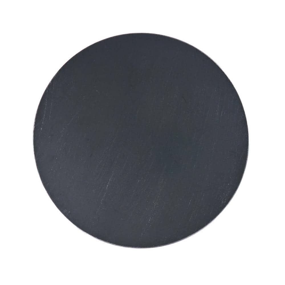 Lassen Matte Black Iron 16" Outdoor Side Table
