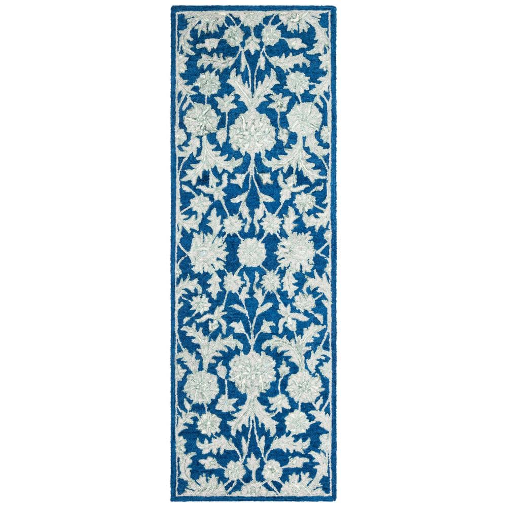 Micro-Loop Navy/Gray 2 ft. x 7 ft. Geometric Runner Rug price history on PriceWatchPro