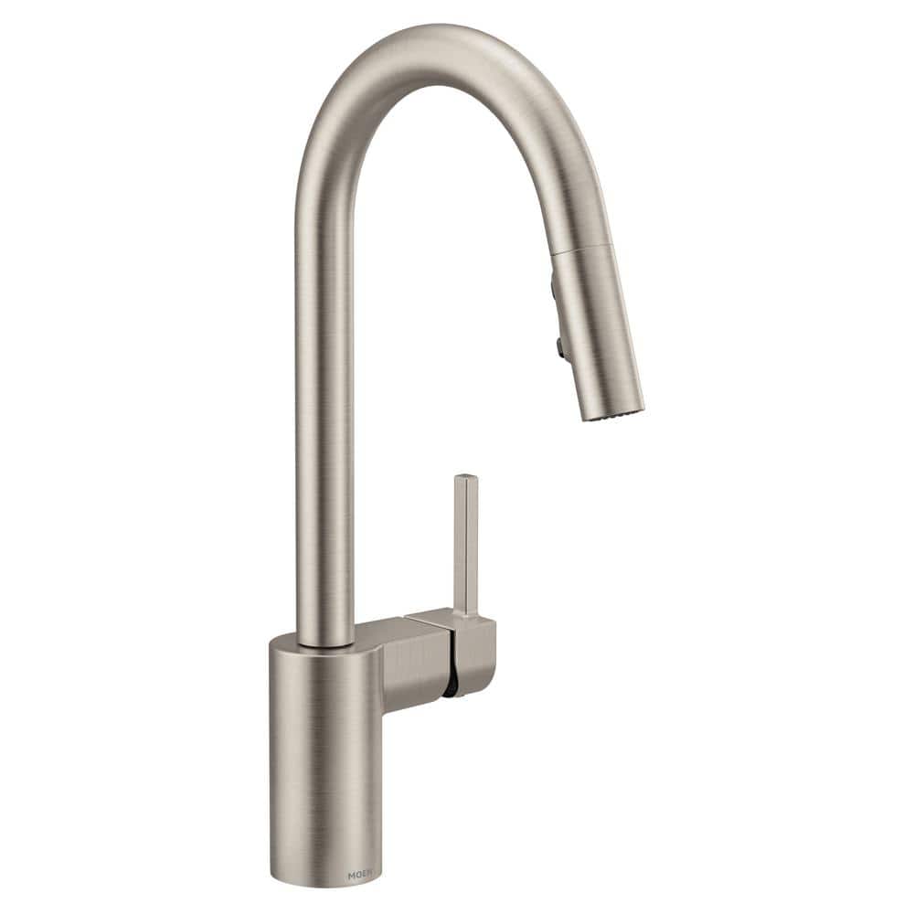 Stainless Steel Modern Pull-Down Kitchen Faucet with Spray