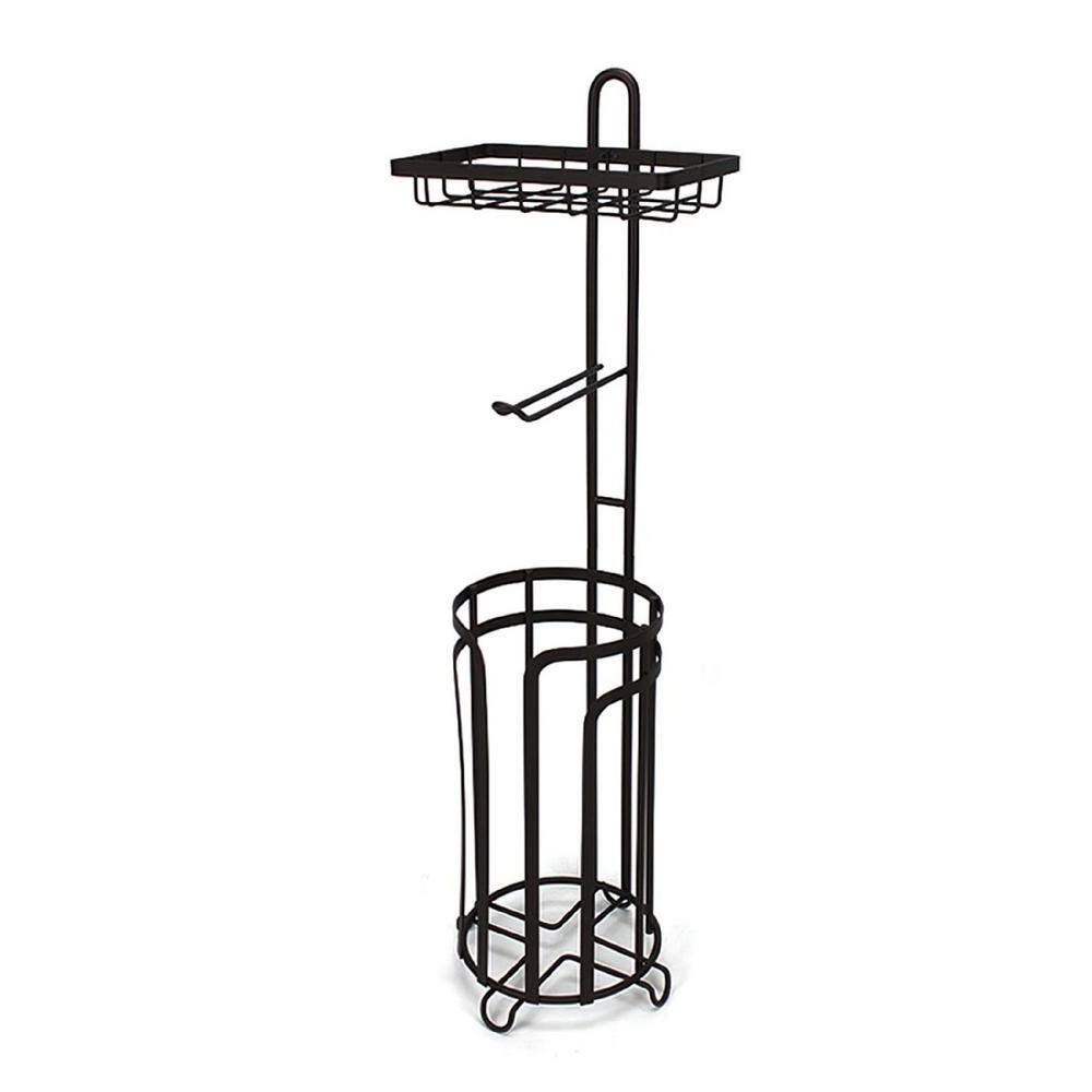 Bathroom Freestanding Tissue Paper Roll Stand Toilet Paper Roll Storage Hol