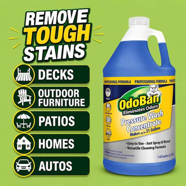 wash? CD 10点 奥村大 ウォッシュ? BRAZILIANSIZE OdoBan 1 Gal. Pressure Wash Concentrate, Pro Strength Pressure