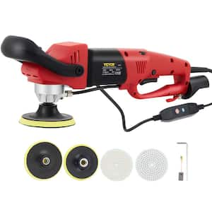 Wet Polisher Grinder Variable Speed 4 in. 5 in. Polishing Pads Buffing Machine with 78.7 in. Corded Pipe Amperage