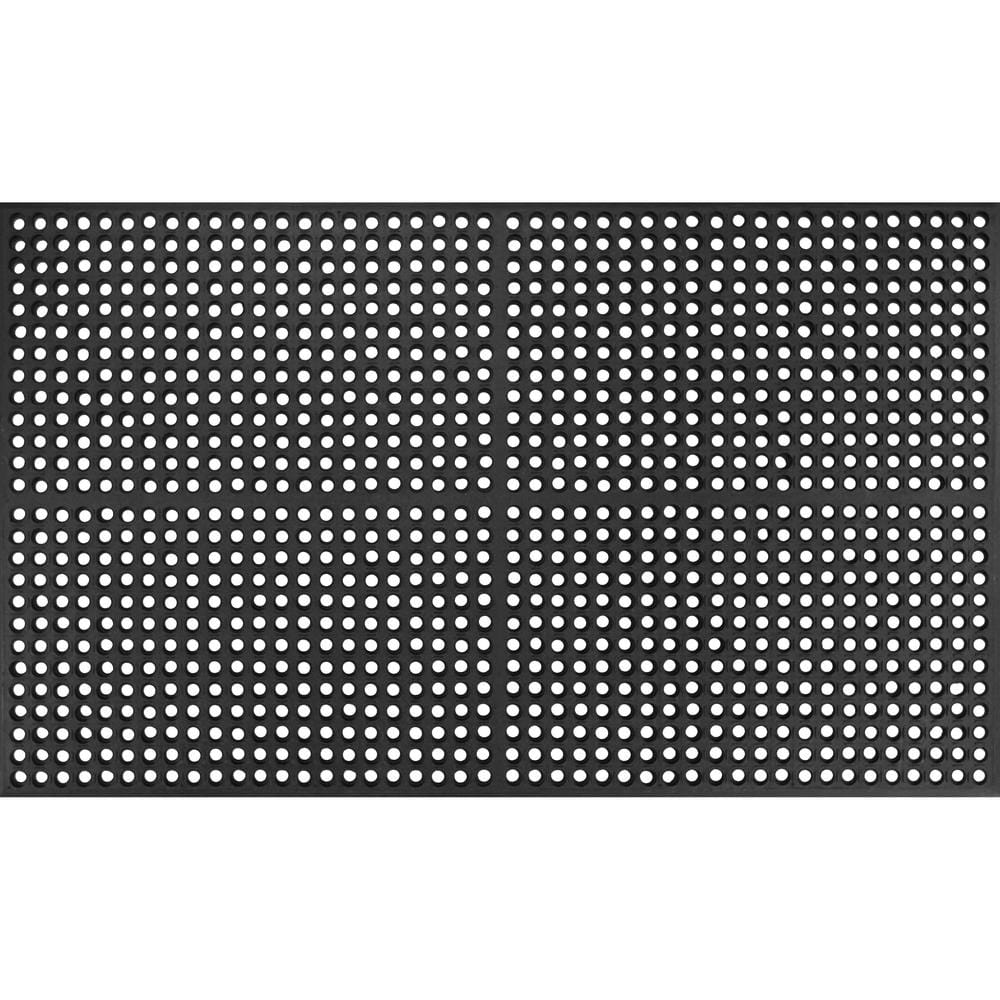 Work Step 1/2 in. Black 3 ft. x 5 ft. Rubber Anti-Fatigue Indoor Commercial