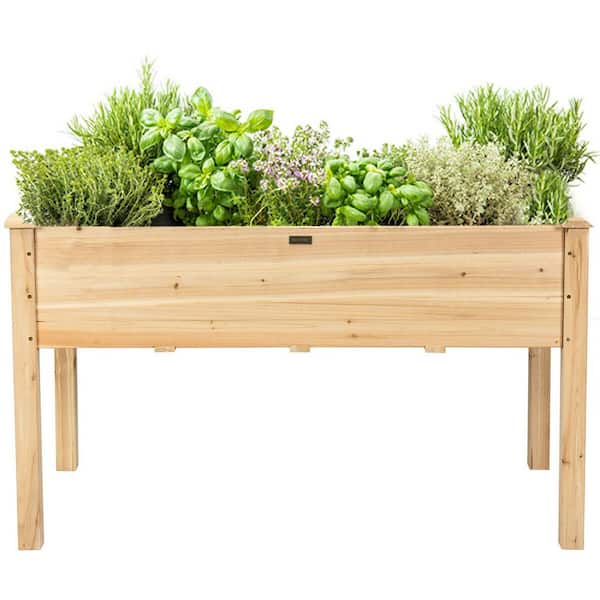 Square Wooden Planter Raised Bed Plant Pot 30 x 30 x 38 Garden Pressure Treated 