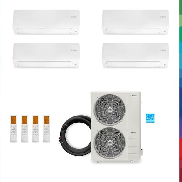 Bosch Gen 3 Max Performance Climate 5000 4-Zone 36,000 BTU 3 Ton Ductless Mini Split Air Conditioner with Heat Pump 230V