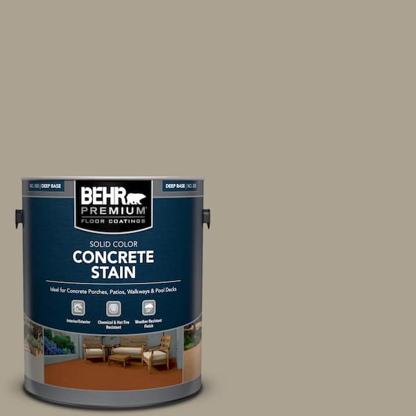 BEHR PREMIUM 1 gal. #PFC-37 Putty Beige Solid Color Flat Interior/Exterior Concrete Stain