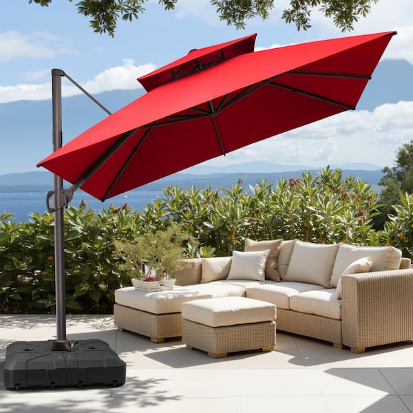 7-ft push-button tilt rectangular patio umbrella Rectangular Patio Umbrellas at Lowes.com