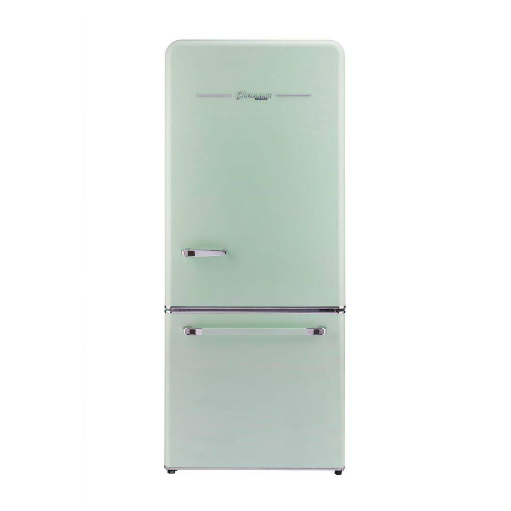 Classic Retro 30 in 17.7 cu. ft. Frost Free Retro Bottom Freezer Refrigerator in Summer Mint Green, ENERGY STAR price history on PriceWatchPro