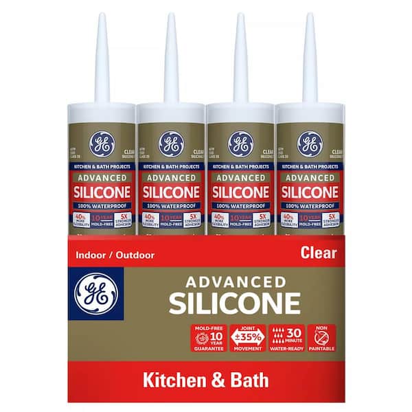 GE Advanced Silicone 2 10.1 oz. Clear Kitchen and Bath Caulk