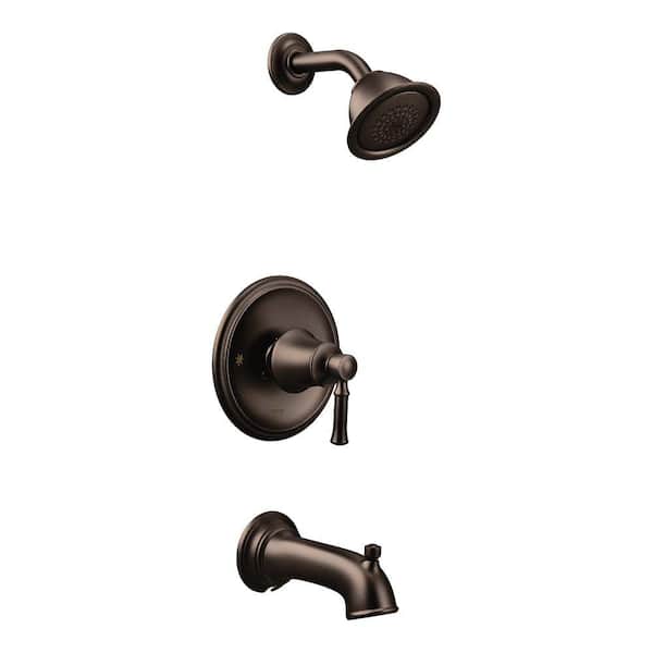 MOEN Dartmoor Posi-Temp Single-Handle Wall-Mount Faucet Trim Kit in Oil Rubbed Bronze (Valve Not Included)
